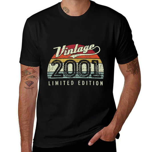 Vintage 2001 Limited Edition 21 Years Old 21st Birthday  Wrinkle-resistant T-Shirt