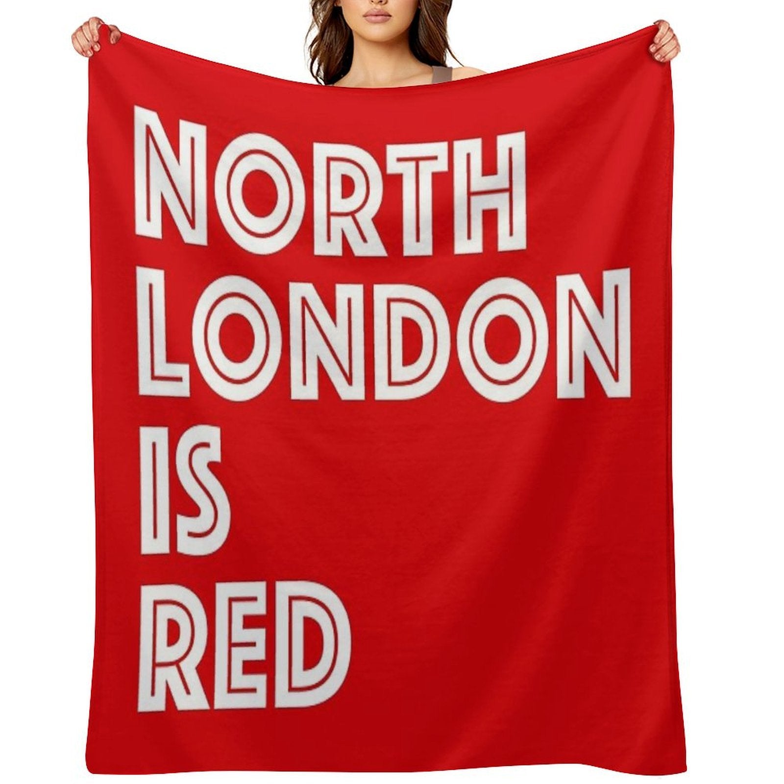 North London Is Red Machine-washable Throw Blanket