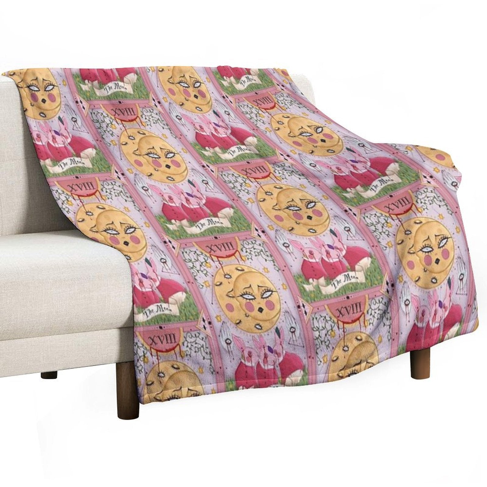The Moon Velvety-soft Throw Blanket