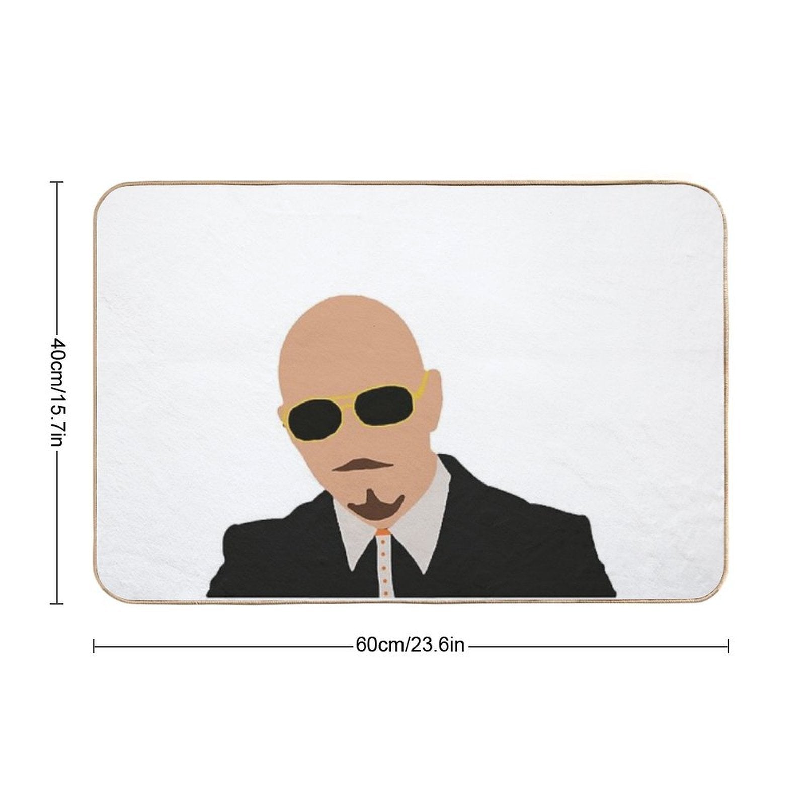 Mr Worldwide Drawing  High-Traffic Bath Mat