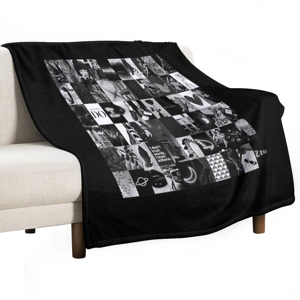 Black Aesthetic Collage Classic . Compact Throw Blanket