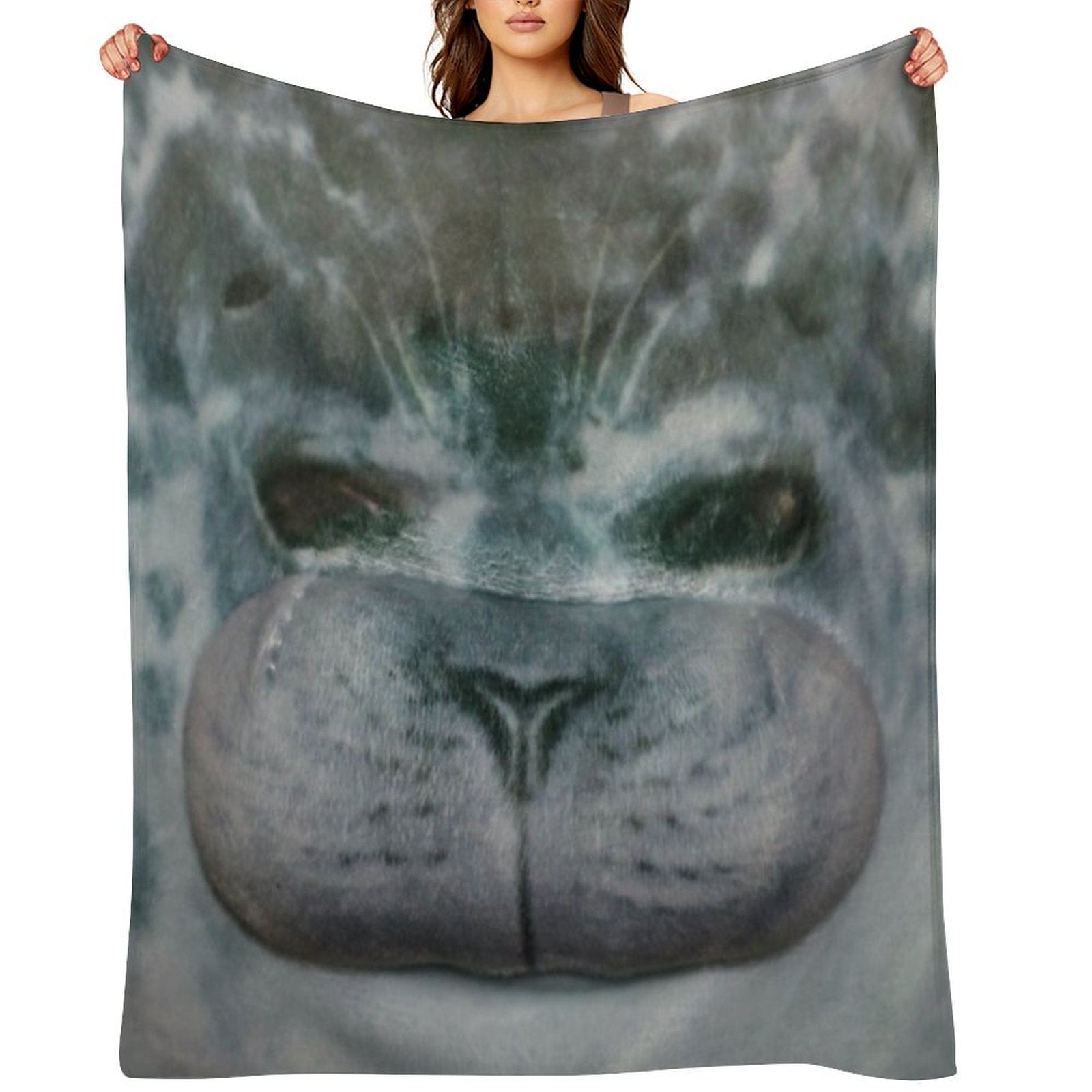 Chubby Blob Seal All-season Throw Blanket