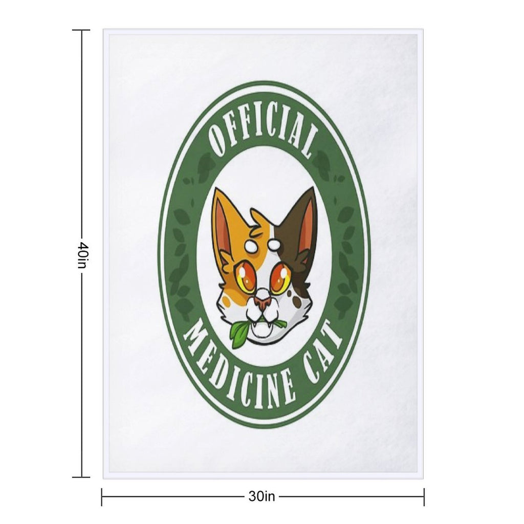 Official Medicine Cat - Warriors Badge Gift-ready Throw Blanket