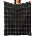 Plaid Black Grey Pattern Wrinkle-free Throw Blanket