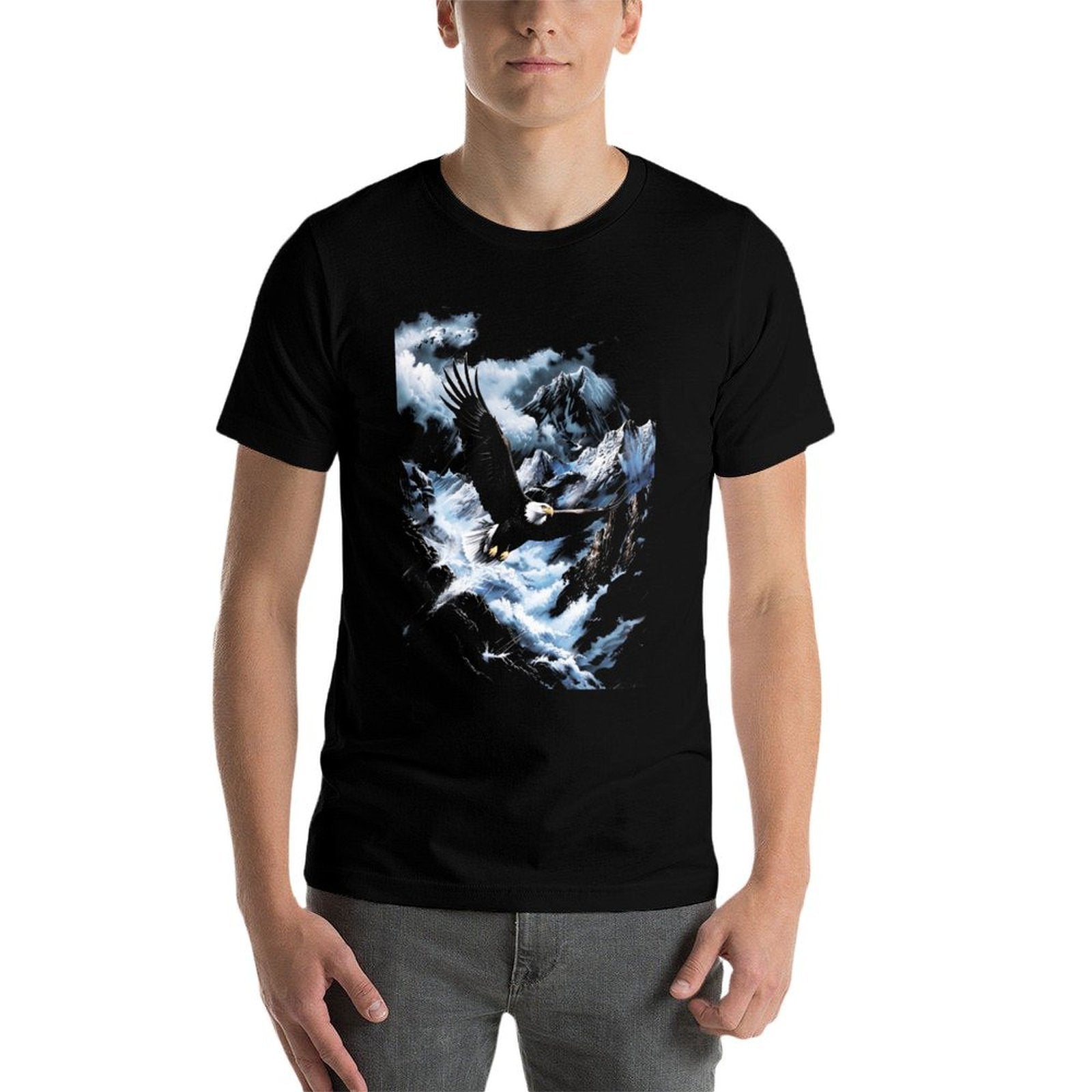 Bald Eagle Mountains Stormy Eagle Nature  Soft T-Shirt