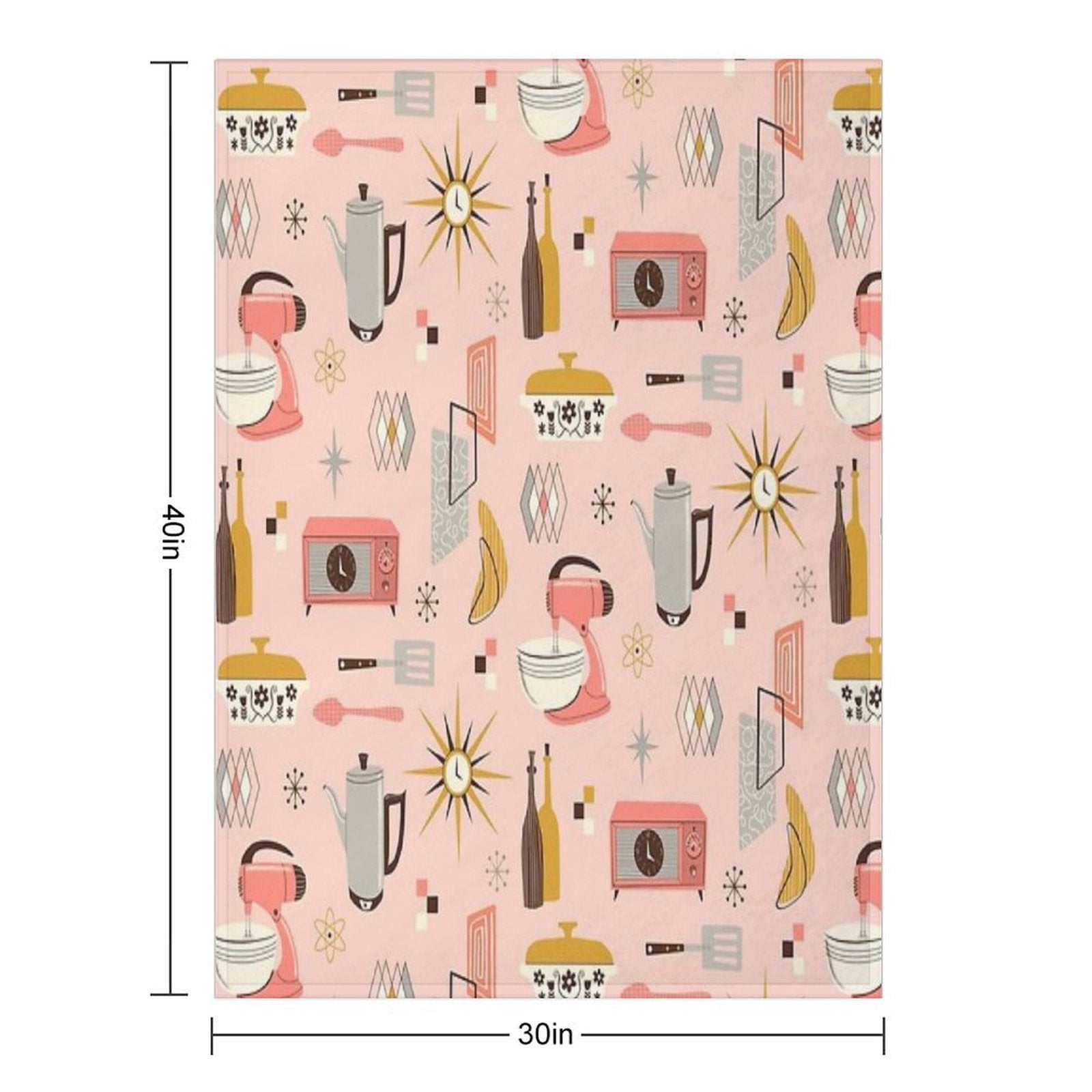Atomic Kitchen Lightweight Throw Blanket