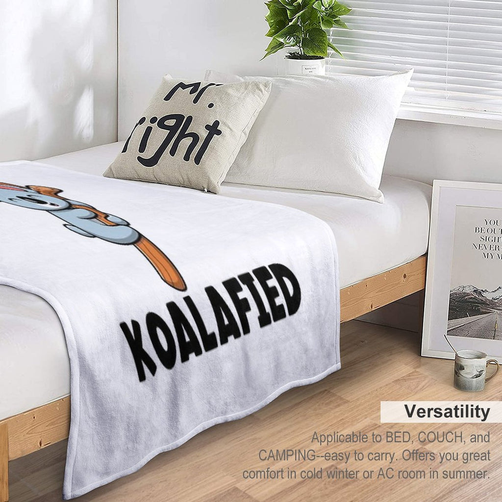 Highly Koalafied Koala Travel-friendly Throw Blanket