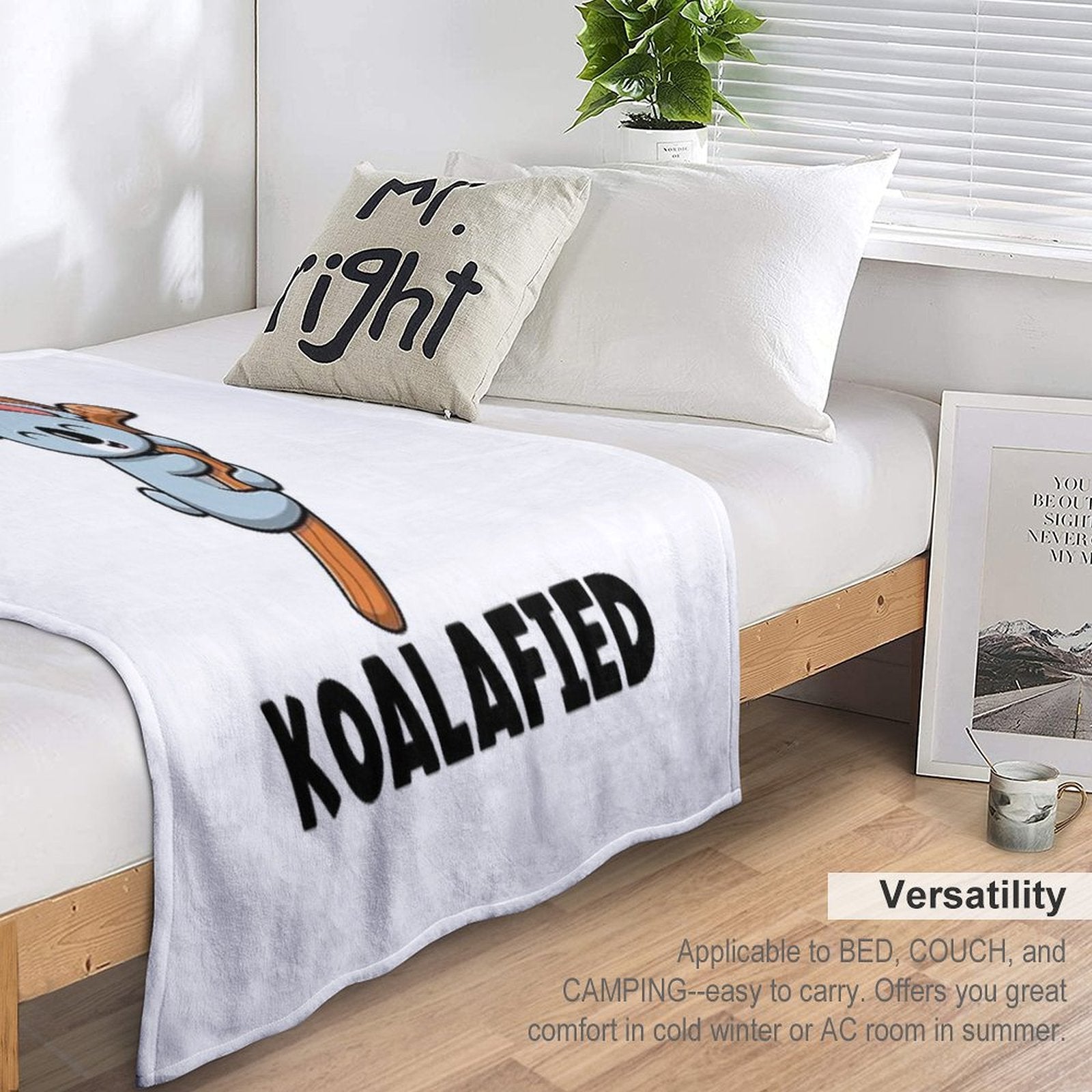 Highly Koalafied Koala Travel-friendly Throw Blanket
