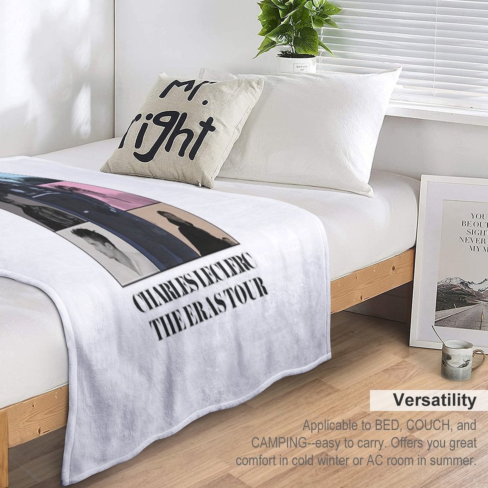 Charles Leclerc Ft. The Eras Tour Velvety-soft Throw Blanket