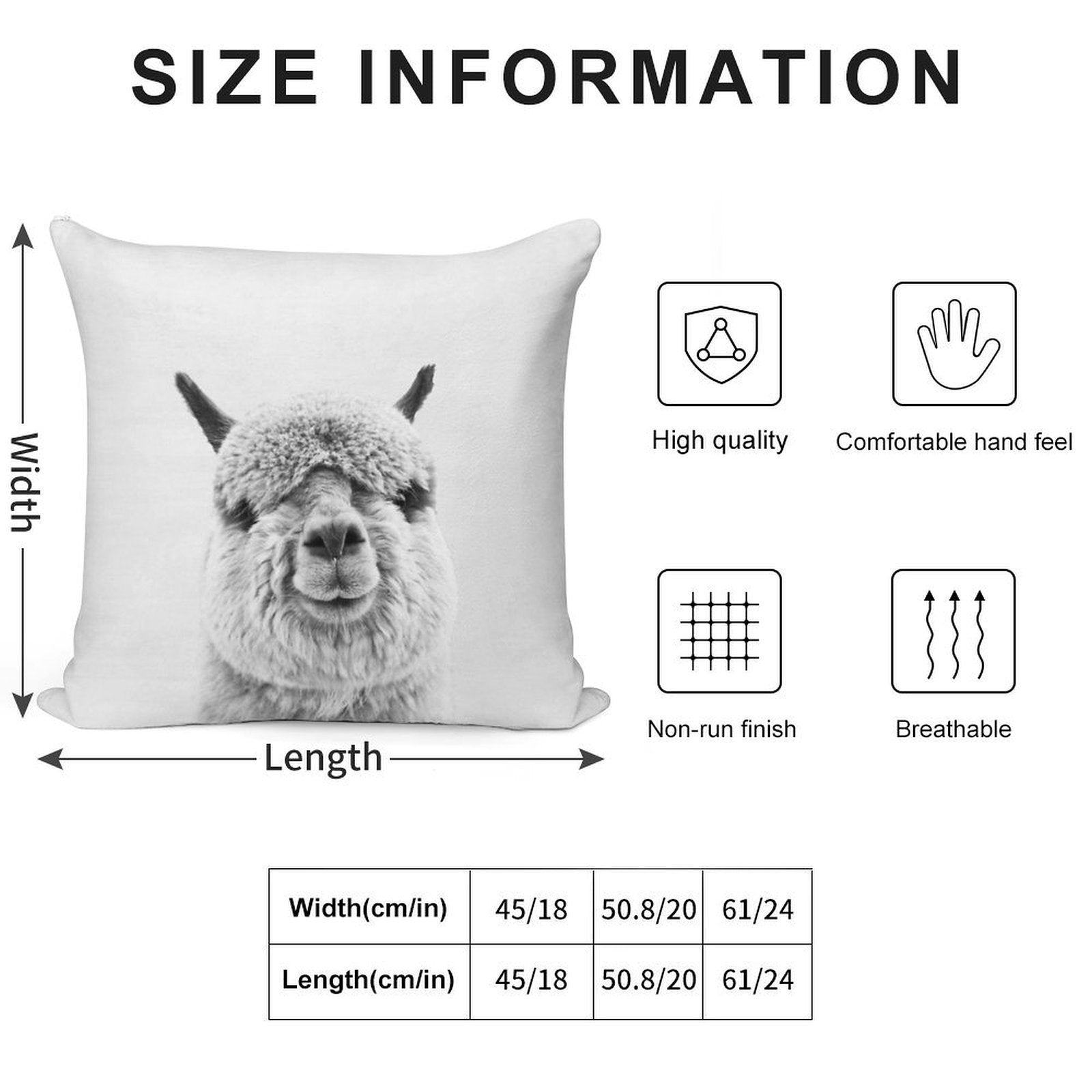 Alpaca Soft Washable Throw Pillow