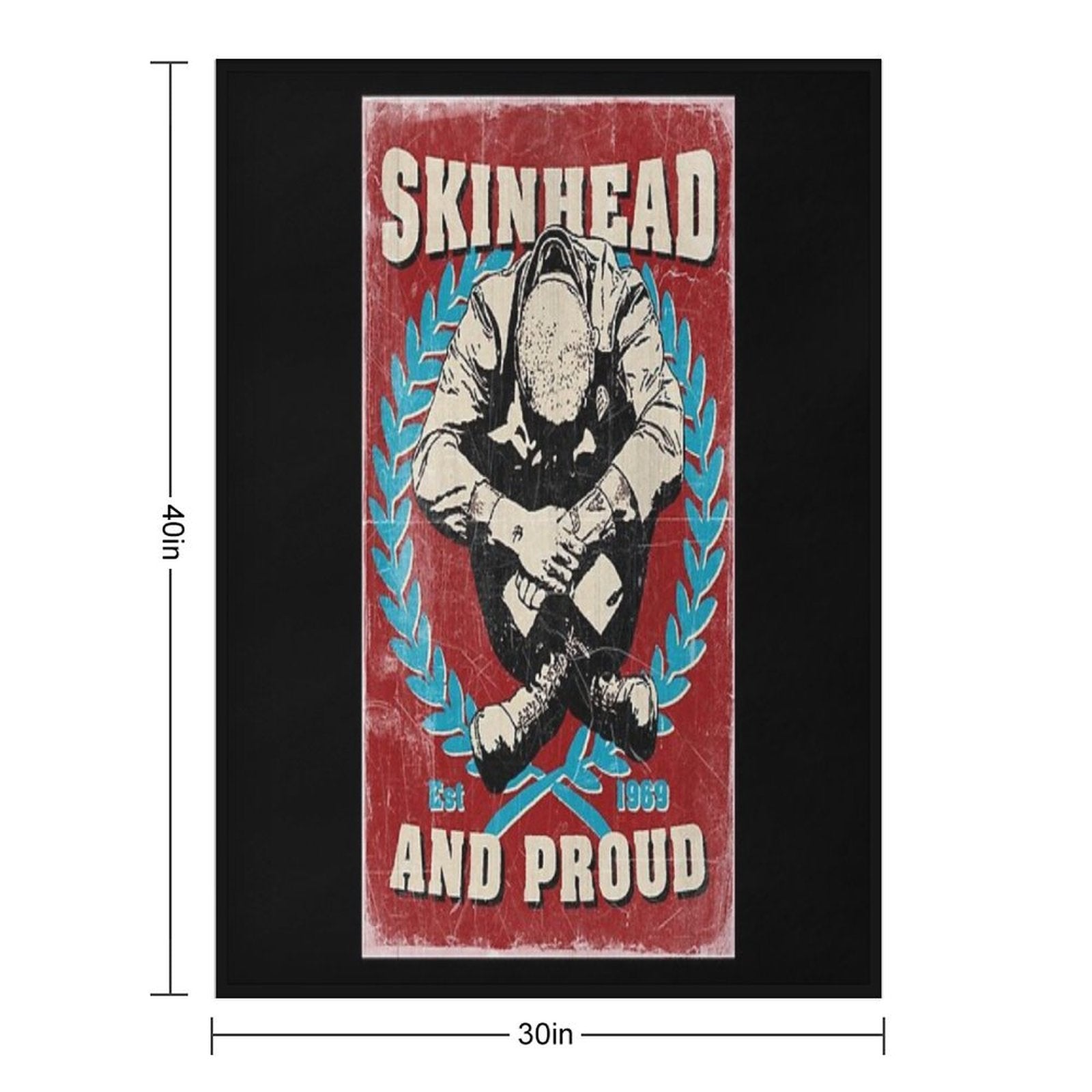 Skinhead And Proud Compact Throw Blanket