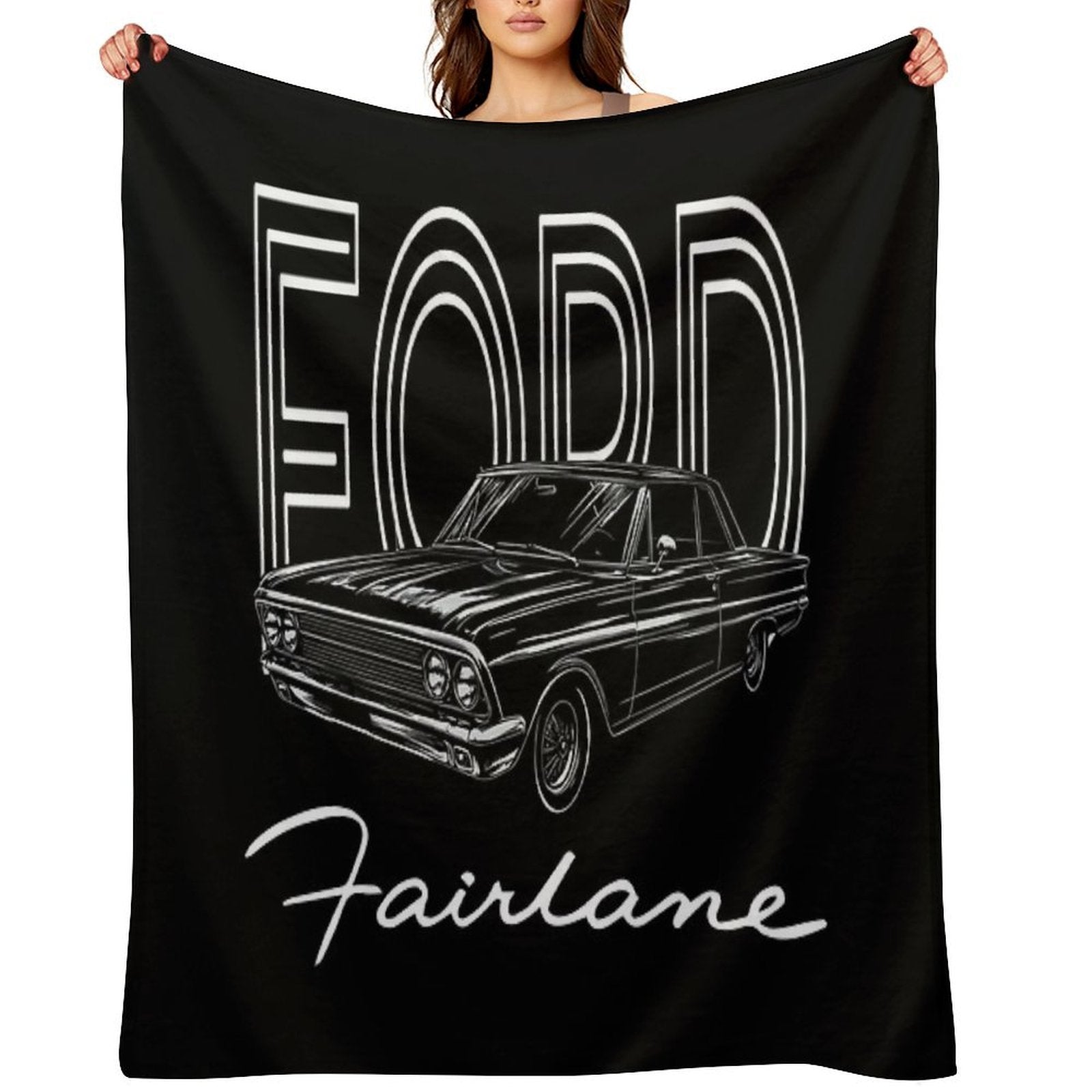 White Fairlane Lightweight Throw Blanket