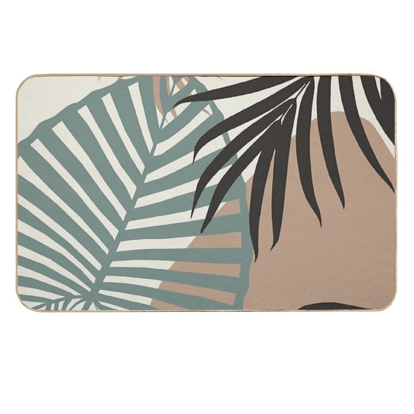 Minimal Jungle Leaves Finesse #1 #tropical #decor #art  Rapid-Drying Bath Mat
