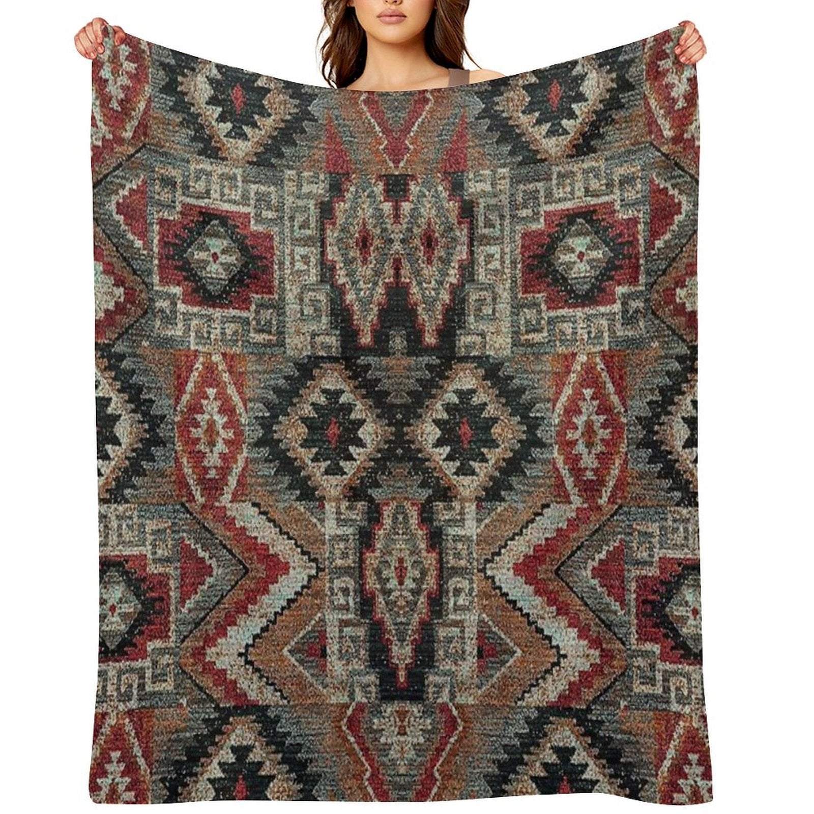 Abstract Design Wrinkle-free Throw Blanket