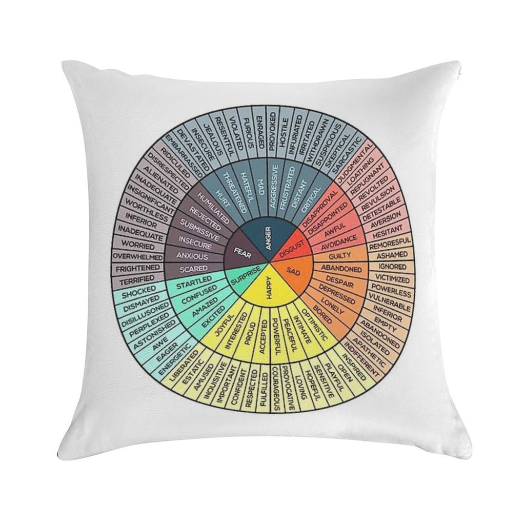 Wheels of Emotion Soft Skin-Friendly Throw Pillow
