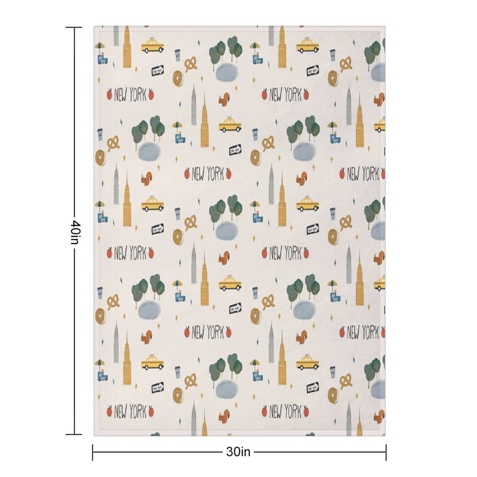New York City Poster Easy Care Throw Blanket