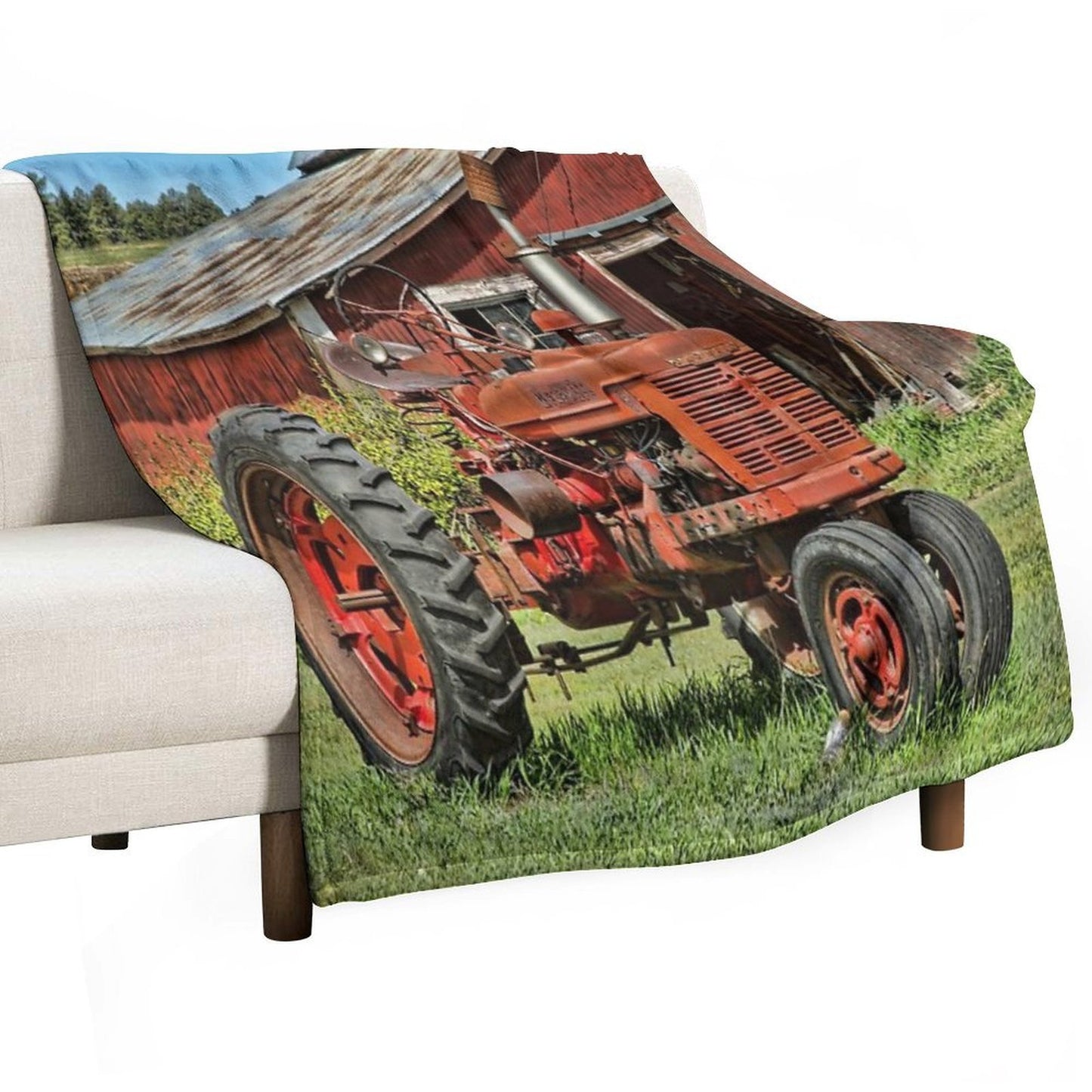 1952 Farmall Tractor Versatility Throw Blanket