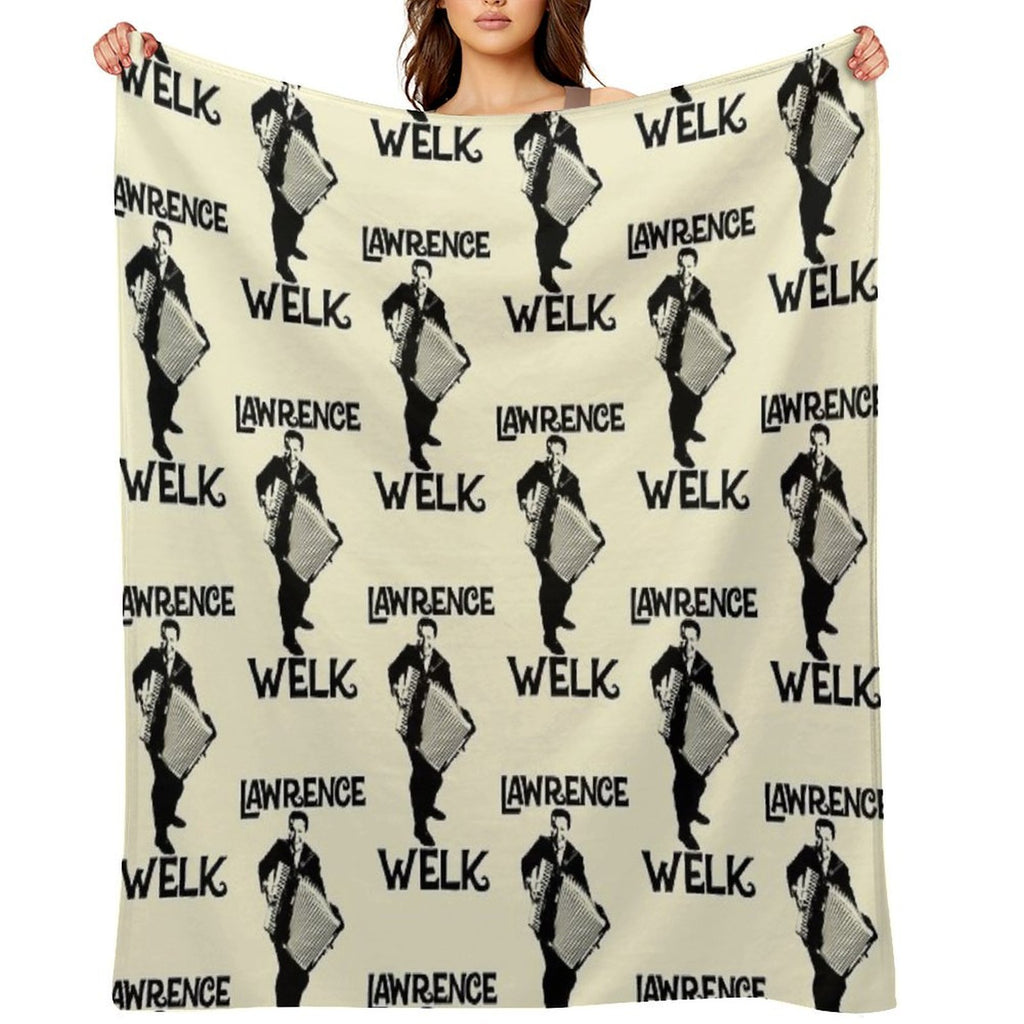 Lawrence Welk - Name - The Black Stencil Eco-conscious Throw Blanket