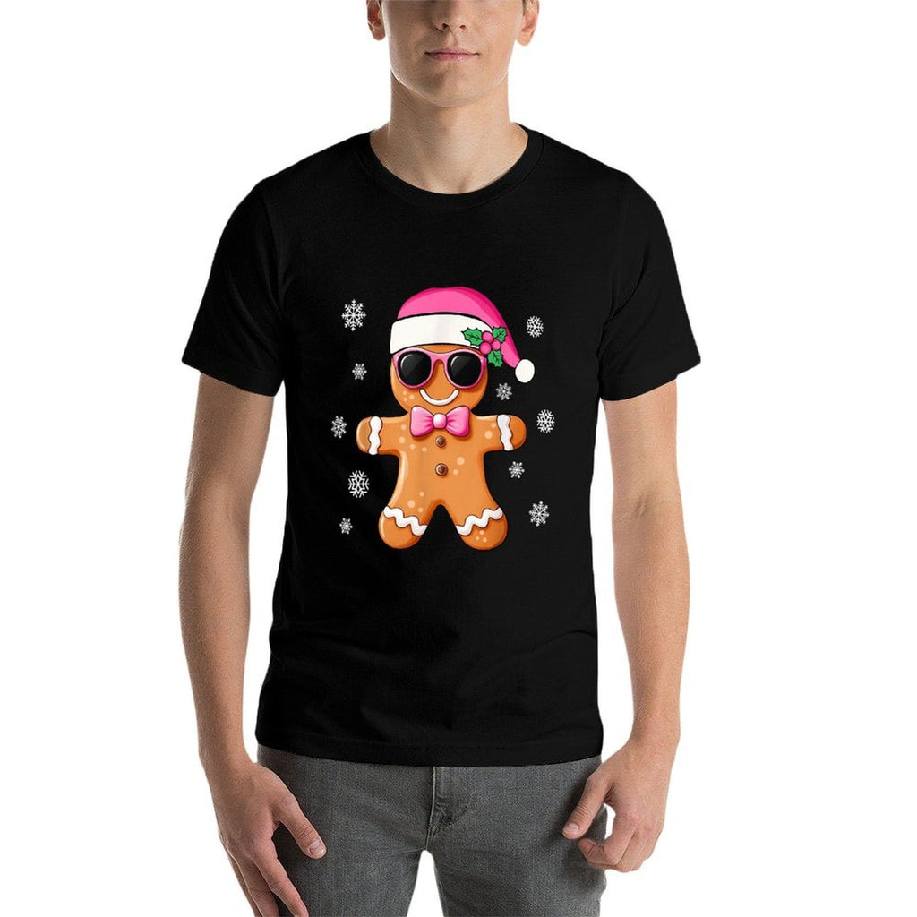 Gingerbread Man Pink Christmas Cookie Costume Baking Team  Moisture-wicking T-Shirt