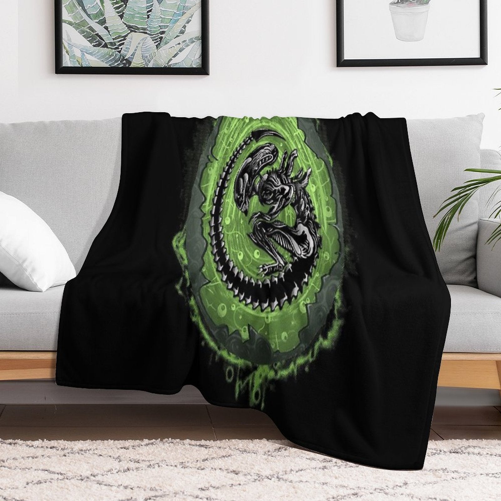 Alien Incubation Plush Throw Blanket
