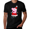 Peppa Pig Christmas Lights  Heathered Texture T-Shirt