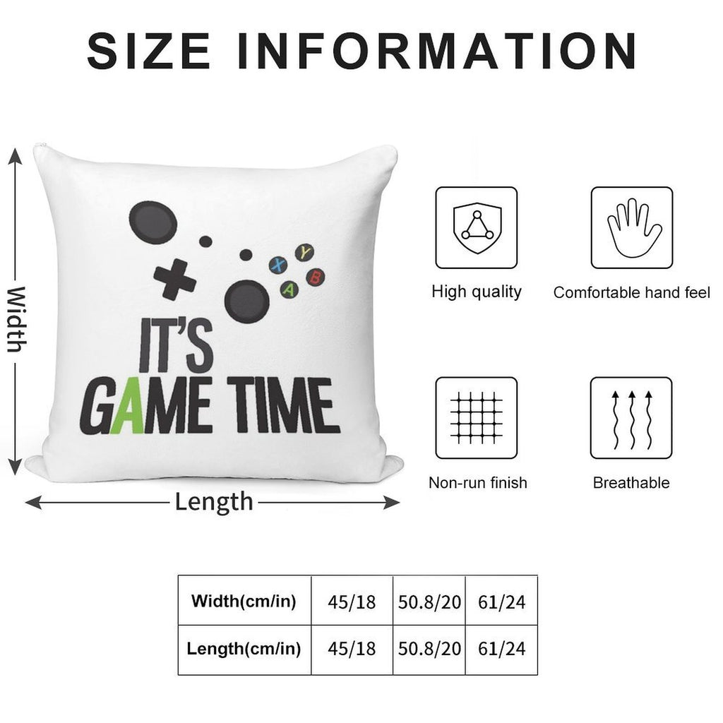 It's Game Time Soft Shrink-Resistant Throw Pillow
