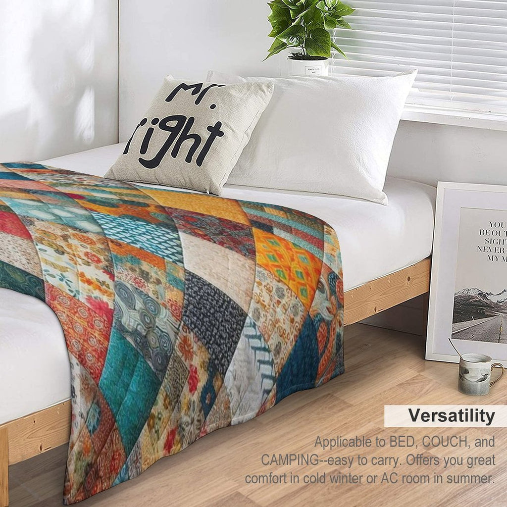 Cozy Patchwork Blanket Anti-pilling Throw Blanket