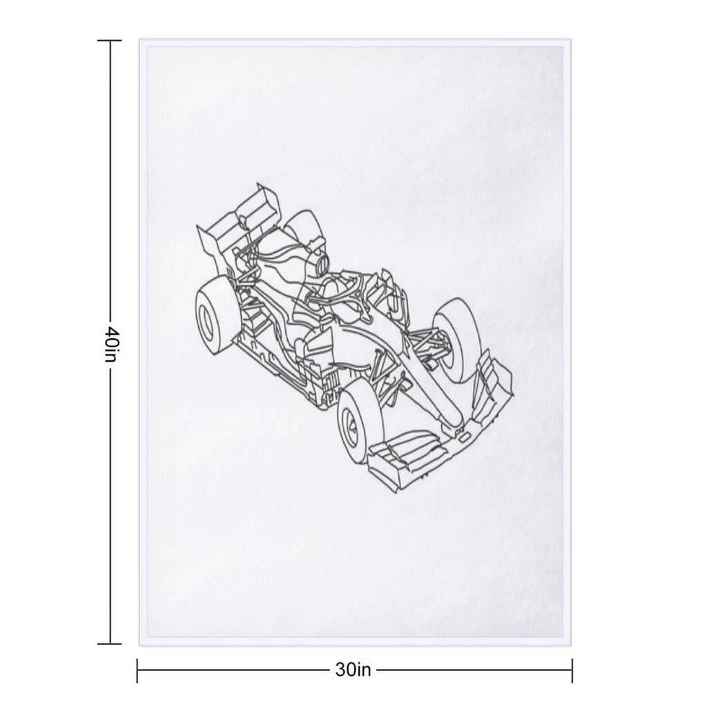 F1 Sketch Comfort Throw Blanket