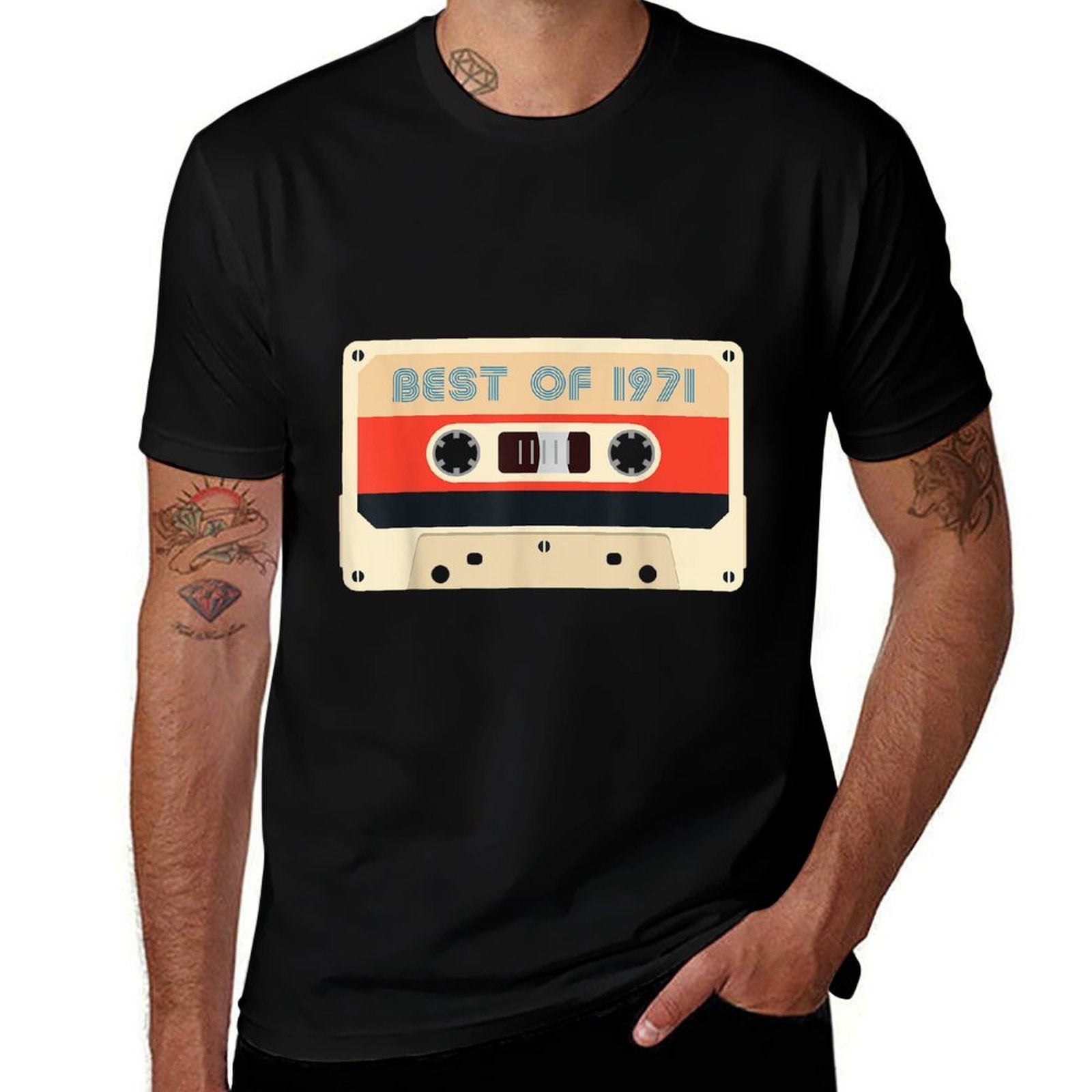 50 Year Old Classic Vintage Best of 1971 50th Birthday  Heathered Texture T-Shirt