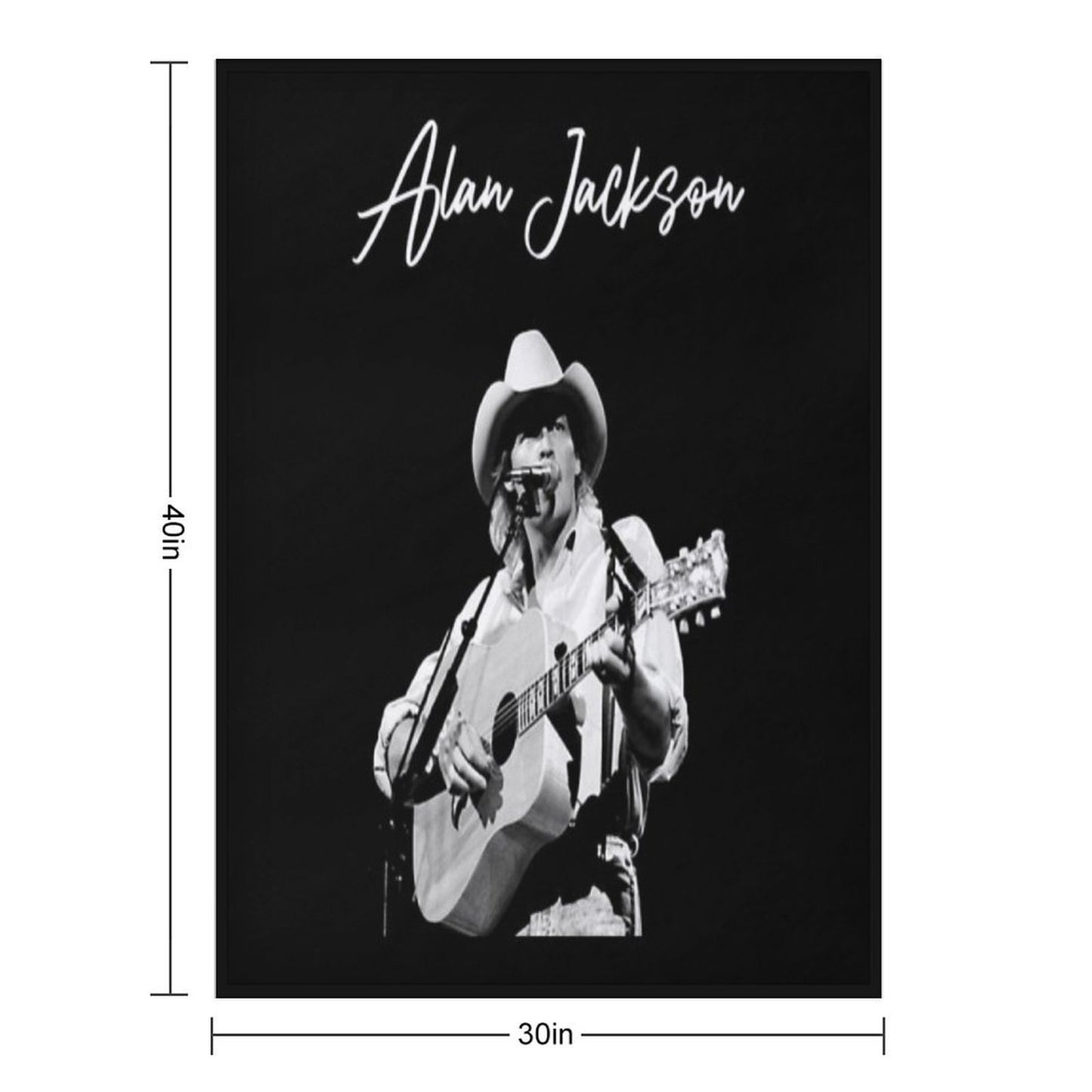 Midnight in Montgomery Alan Music Versatility Throw Blanket
