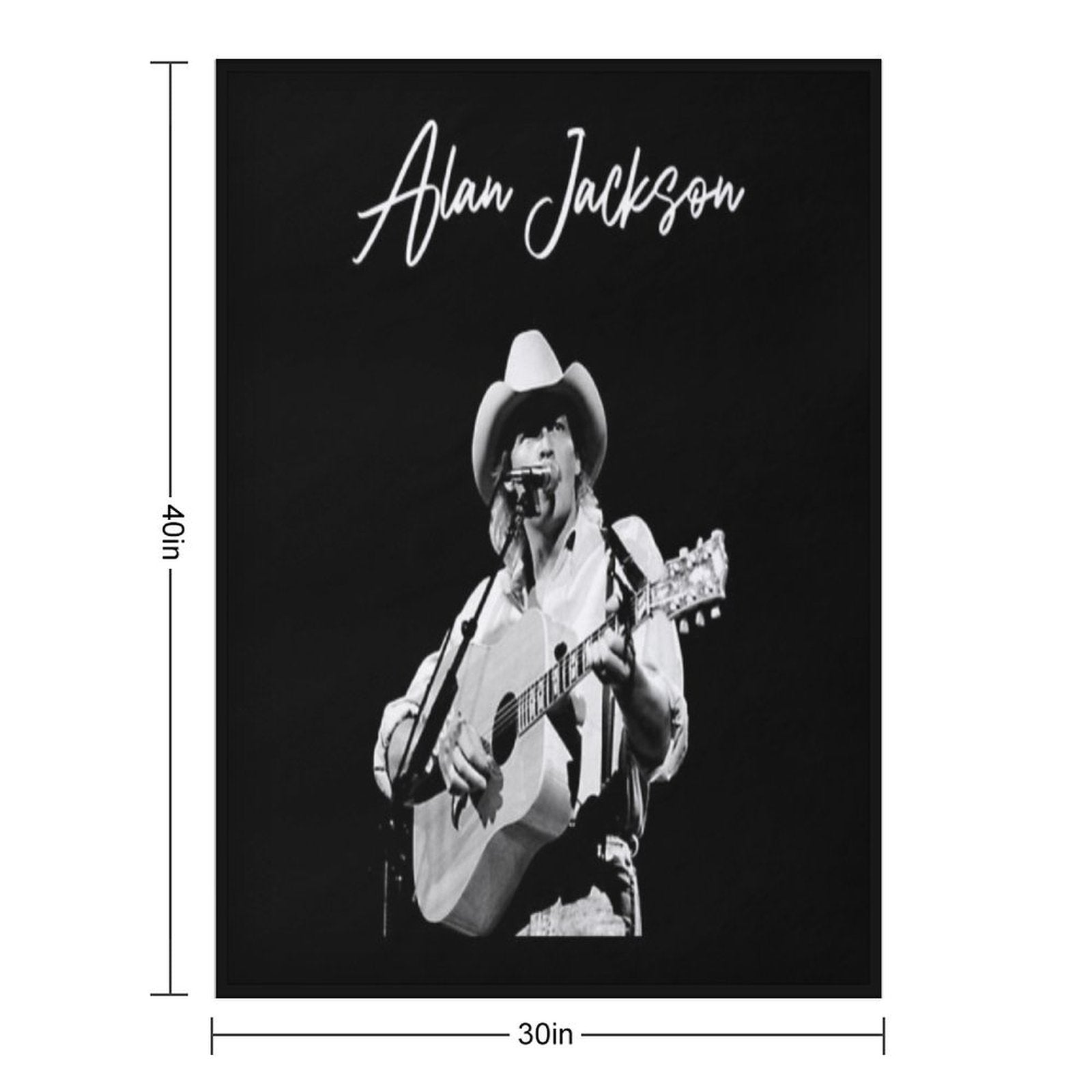 Midnight in Montgomery Alan Music Versatility Throw Blanket