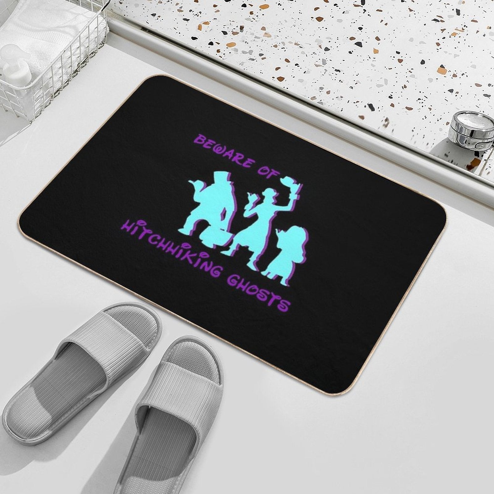 Beware Of Hitchhiking Ghosts  High-Traffic Bath Mat