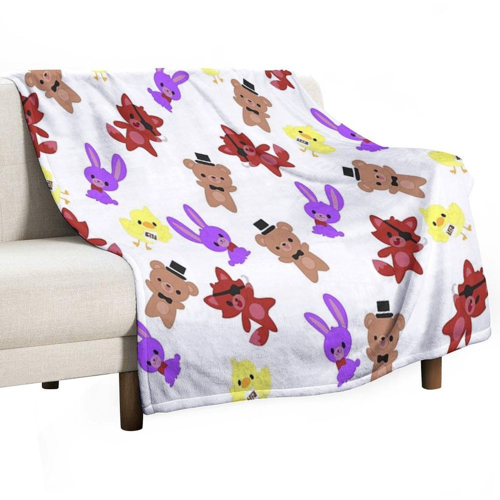 Cute Fnaf Pattern Compact Throw Blanket