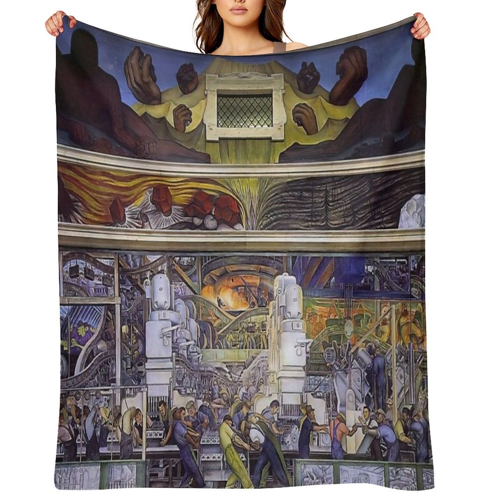 Diego Rivera Famous Paintings Compact Throw Blanket