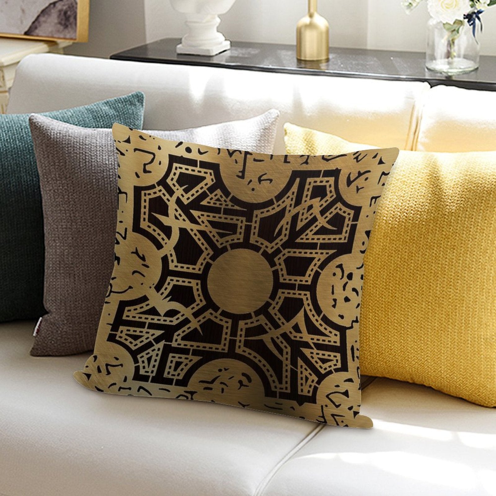 Lament Configuration Side D Soft High-Density Material Throw Pillow
