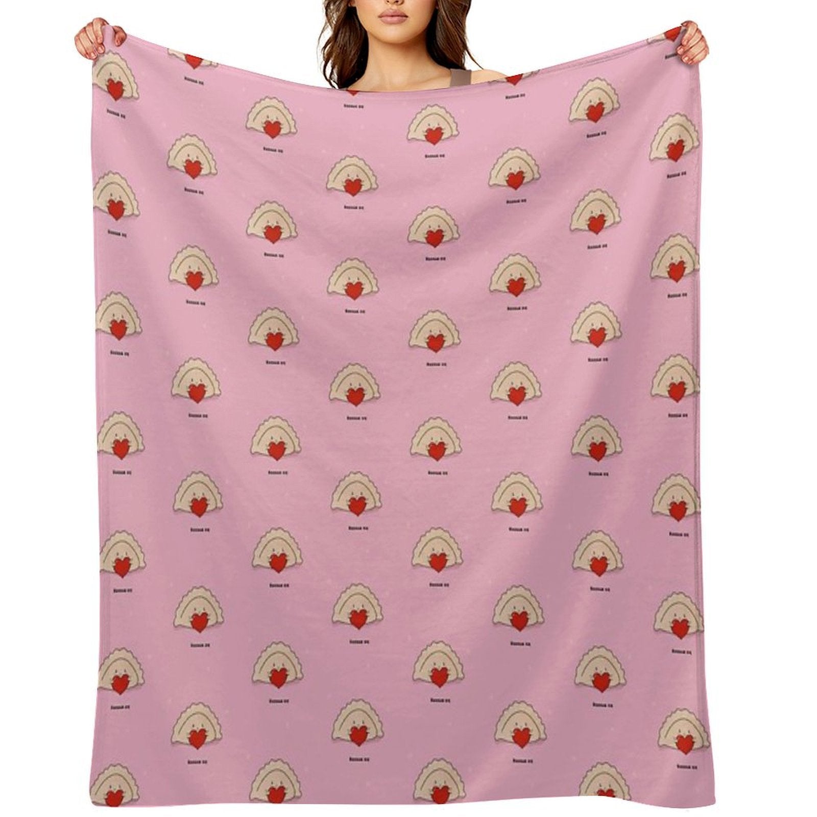 Kocham Cie Cute Pierogi Card with An Adorable Polish Dumpling Anti-pilling Throw Blanket