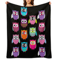 Cute Colorful Owls Versatility Throw Blanket