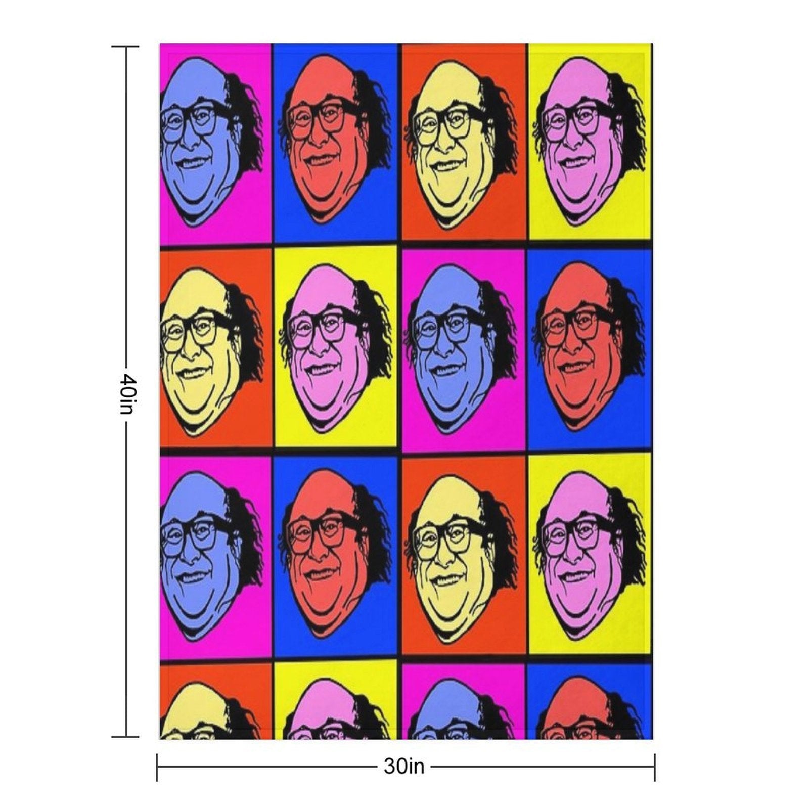 Danny DeVito Pop Art Velvety-soft Throw Blanket