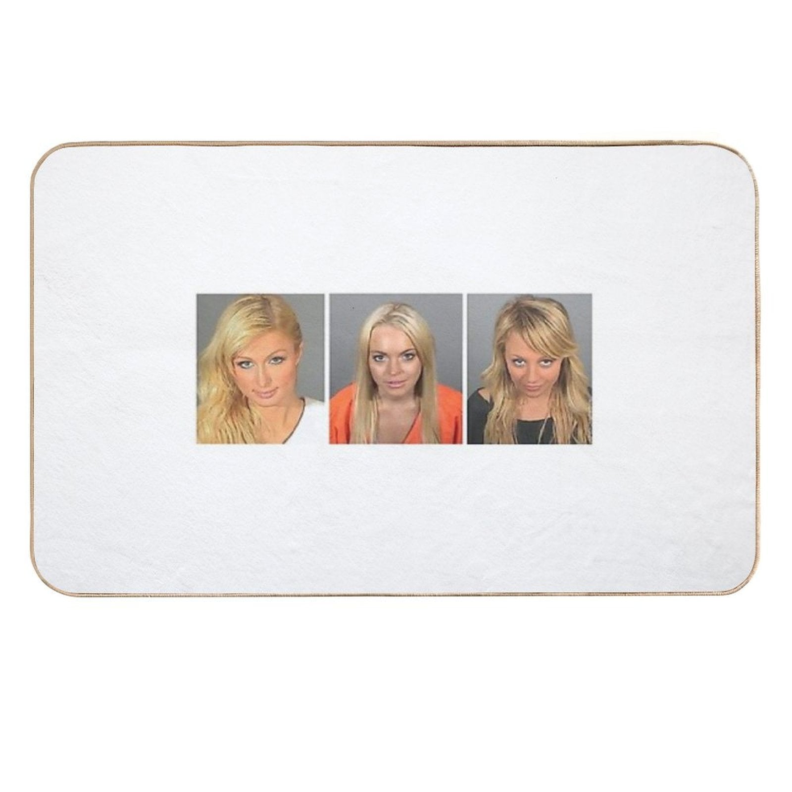 Lindsay, Paris, Nicole Mugshots  Slip-Resistant Bath Mat