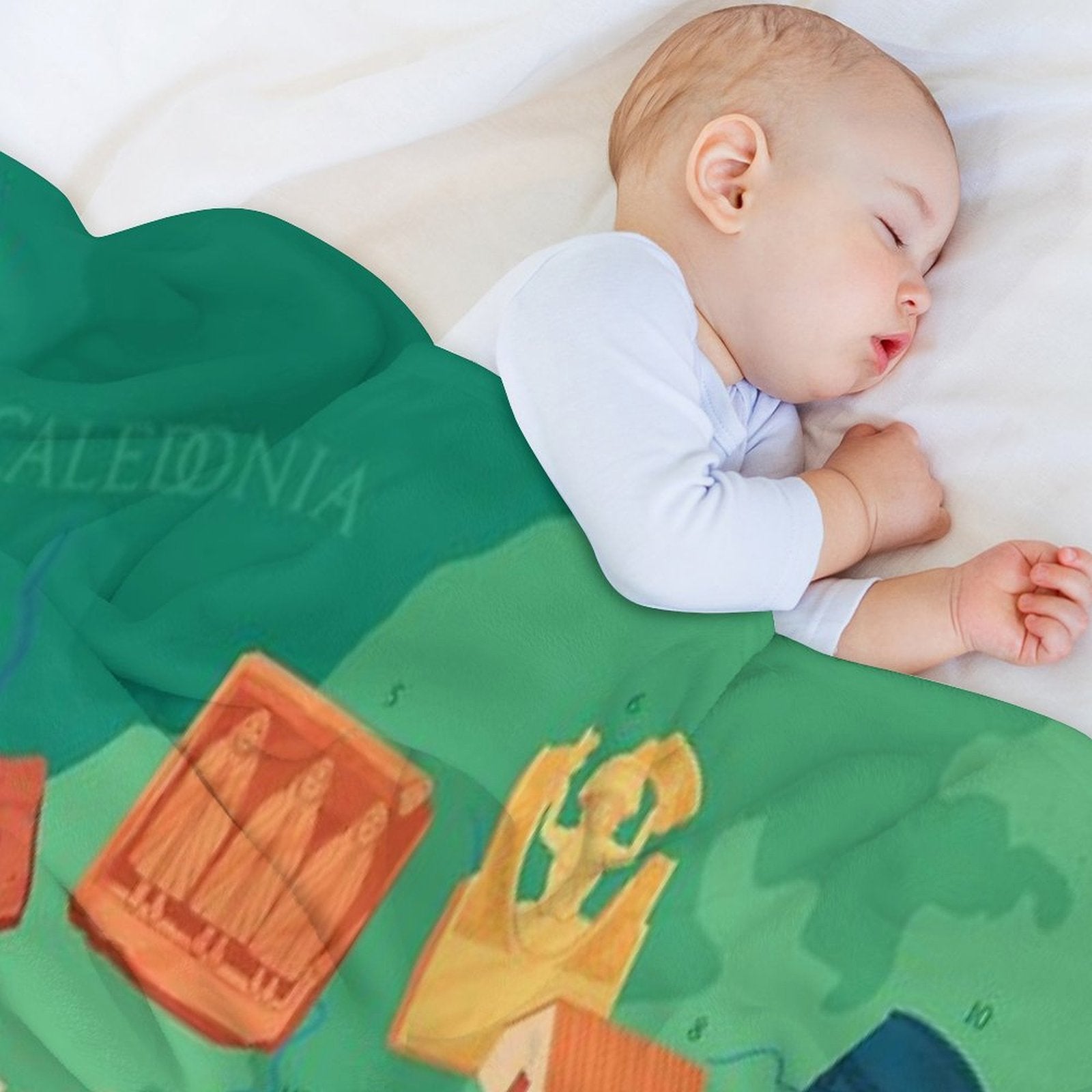 Hadrians Wall Illustrated Map Eco-conscious Throw Blanket
