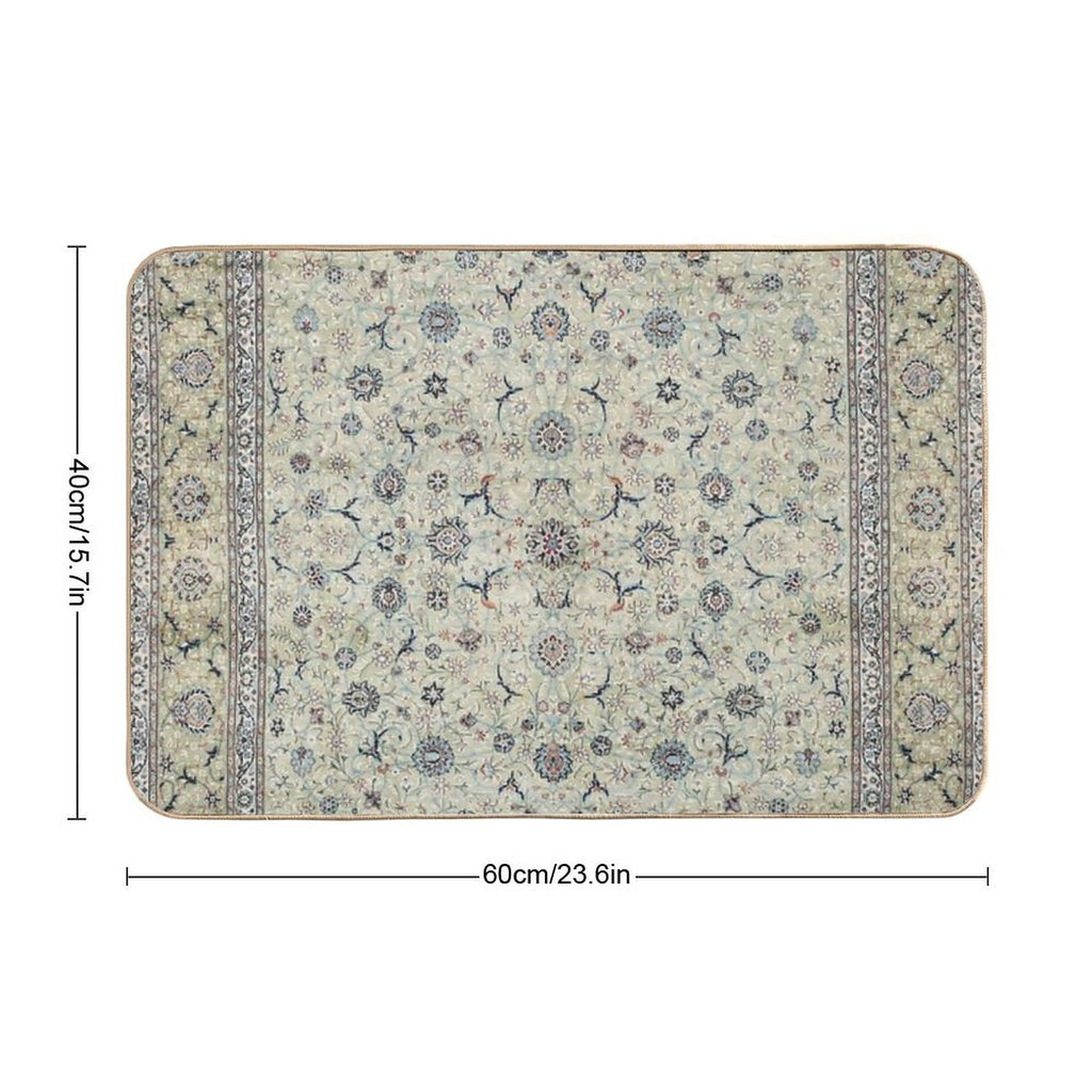 Kashan Isfahan Persian Carpet Print  Anti-Trip Bath Mat