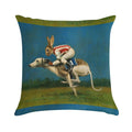 Whippet Racer Soft Shrink-Resistant Throw Pillow