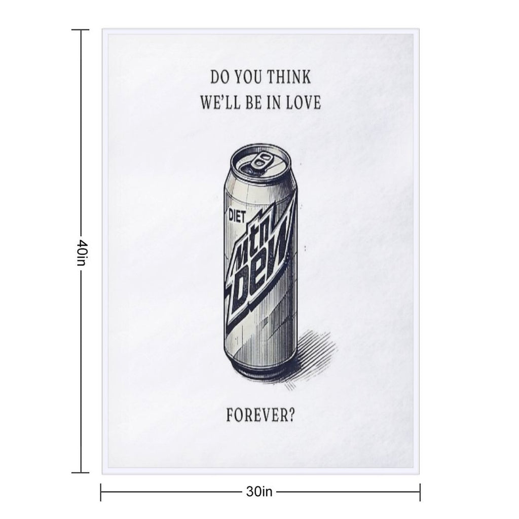 Diet Mountain Dew - Lana Del Ray Minimalist Print All-season Throw Blanket