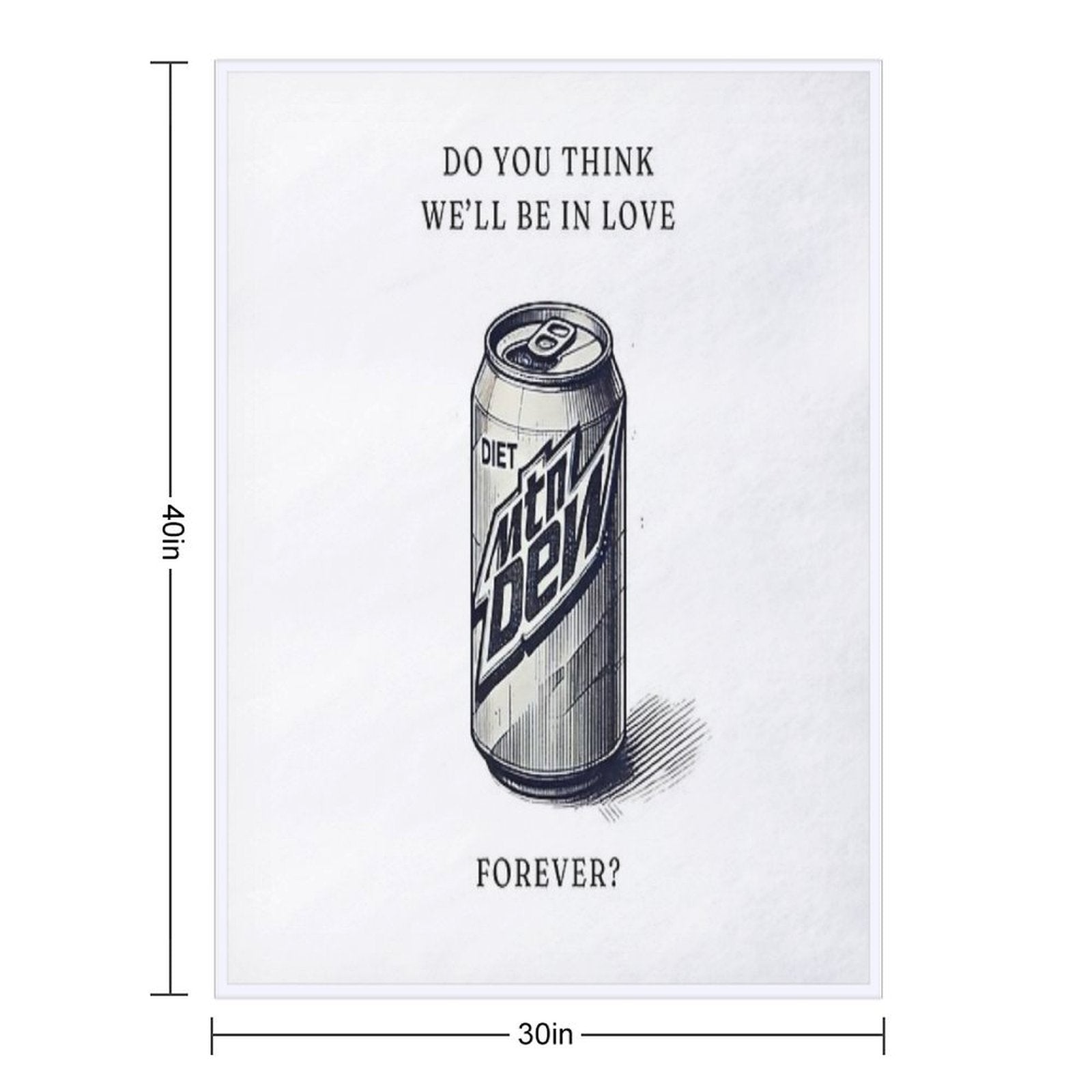 Diet Mountain Dew - Lana Del Ray Minimalist Print All-season Throw Blanket