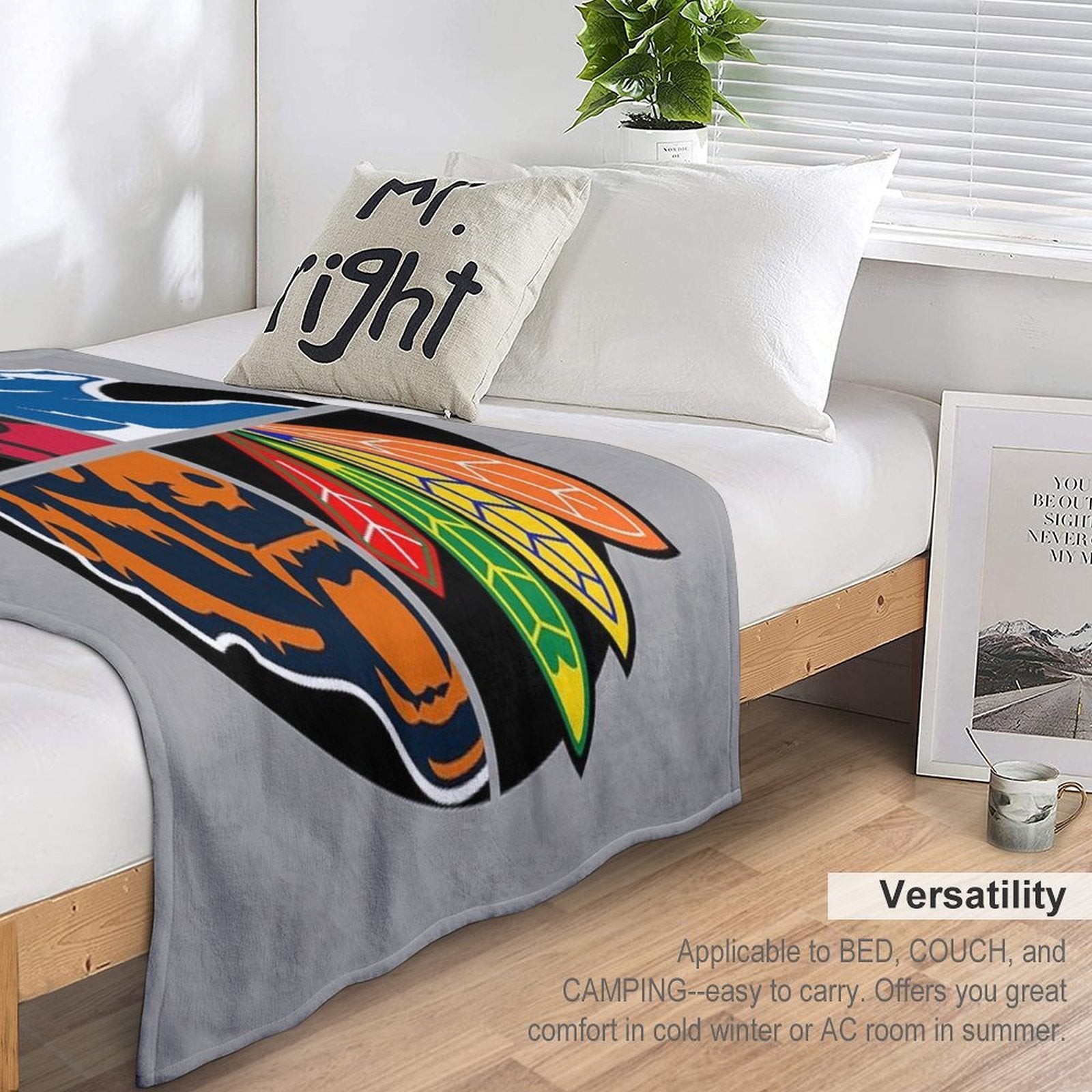 Chicago Northside Sports Quad Easy Care Throw Blanket