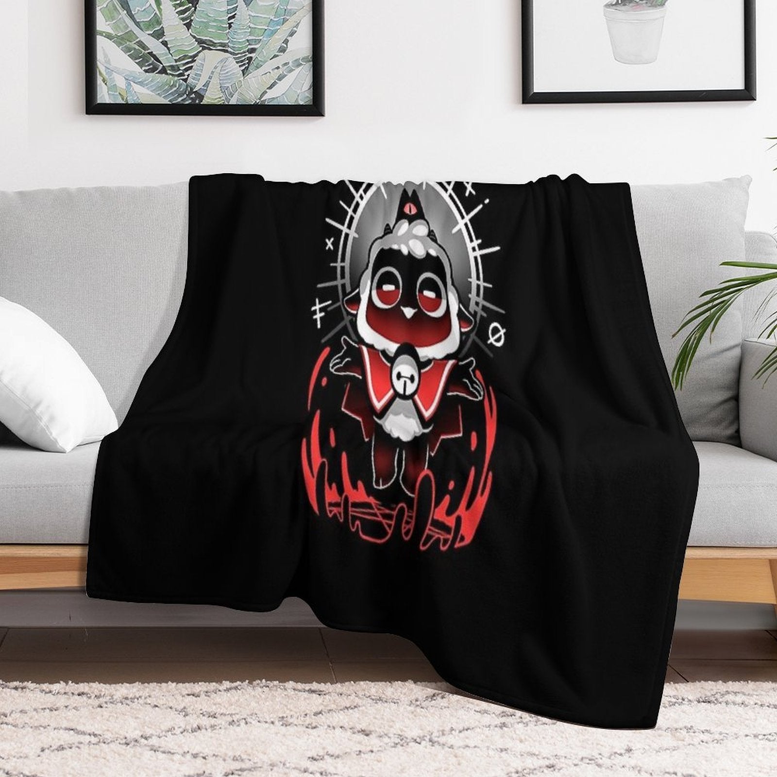 Join The Cult - Cult of The Lamb - Cute Gamer Compact Throw Blanket