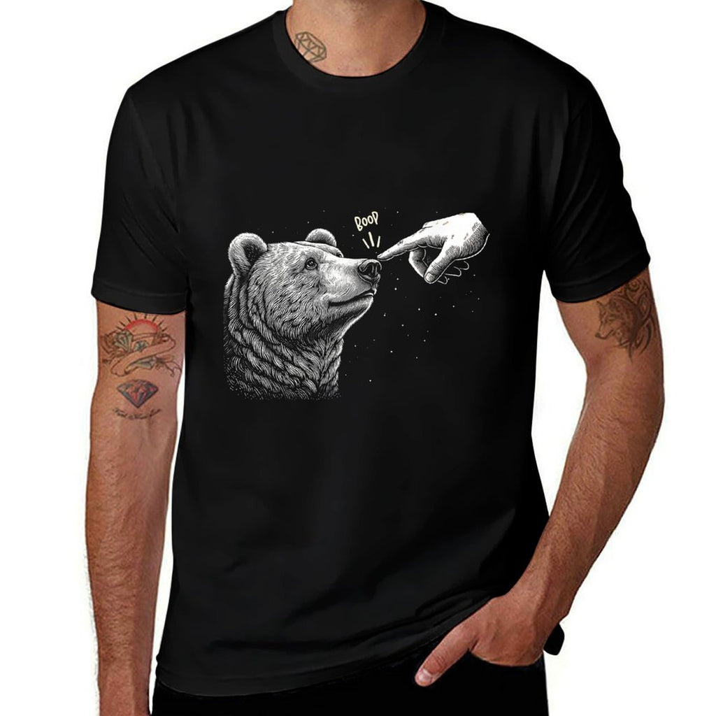Boop Bear Black Grizzly Bears Cool Funny for Men Women Kids  Durable T-Shirt
