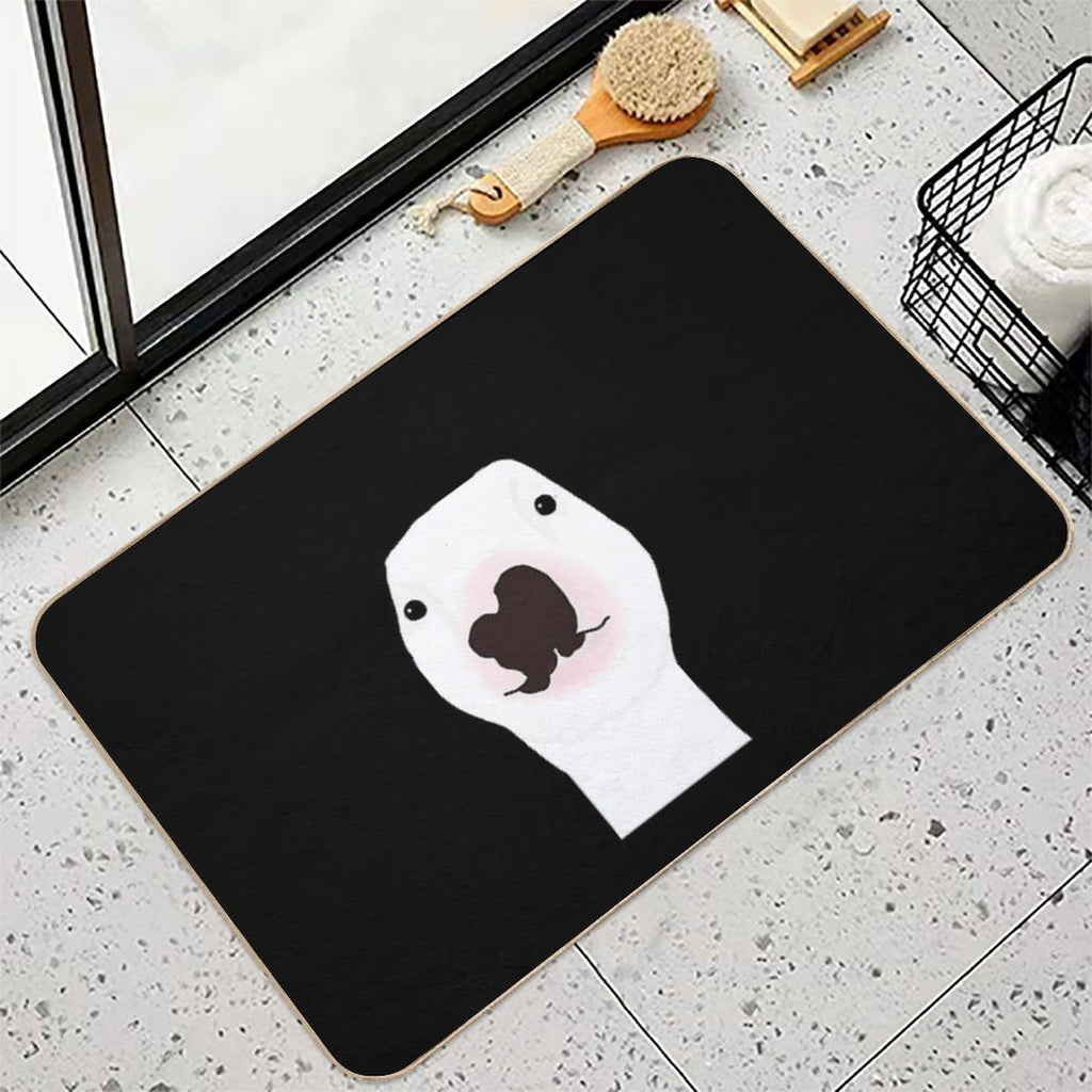 Walter The Bull Terrier  Repositionable Bath Mat
