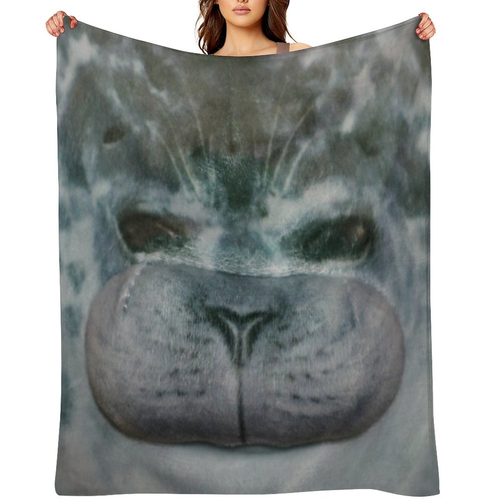 Chubby Blob Seal All-season Throw Blanket