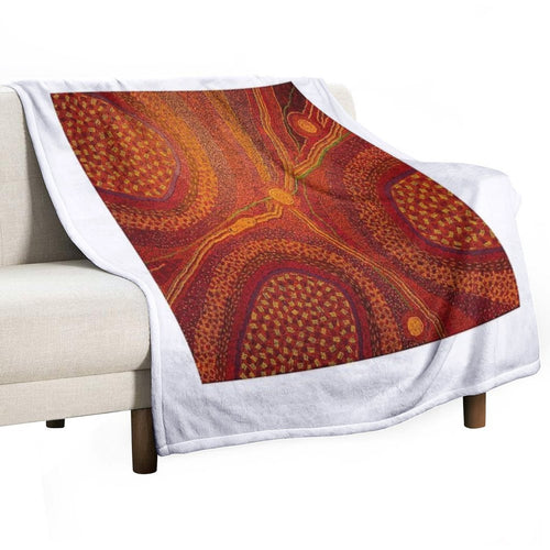 Australian Aboriginal Art Eco-conscious Throw Blanket